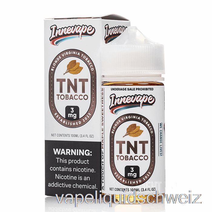 TNT Tabak - Innevape E-Liquids - 100 Ml 6 Mg Vape Schweiz